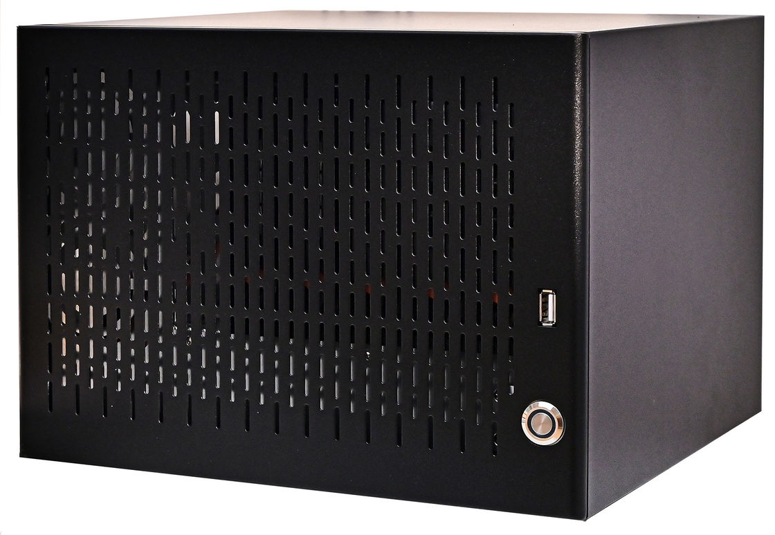 6 Bay Household NAS Storage Server Chassis with Black Aluminum Alloy Panel Enclosure
